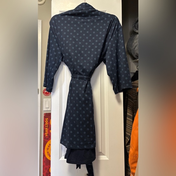 Navy blue Printed Robe & pj Set - Picture 4 of 6